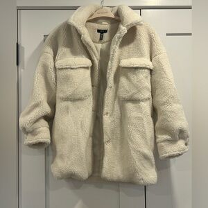 Aqua Cream Faux Fur Jacket